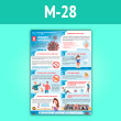 Плакат «Восемь правил гигиены. Как избежать коронавируса, гриппа и ОРВИ» (М-28, ламинир. бумага, А2, 1 лист)